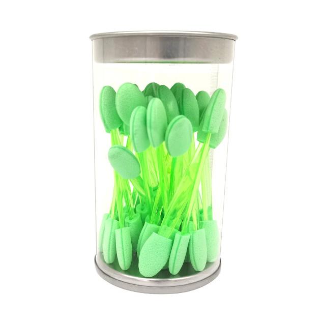 25Pcs Eyeshadow Applicators With Storage Container Disposable Eyeshadow Sponge Brush Double-Sided Eye Makeup Applicators LM