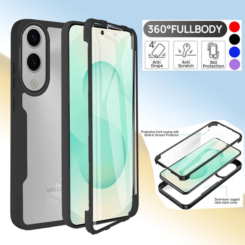 Full Body Protection Shockproof Case for Samsung Galaxy S25 Edge S24 Ultra S23 FE Plus Protective Cover Clear Fundas Coque Capa