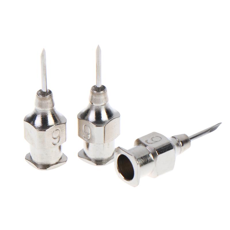 10Pcs 9*8 Stainless Steel Needles For Chickens Sows Metal Needles For Piglets Cows And Sheep Injection Needles