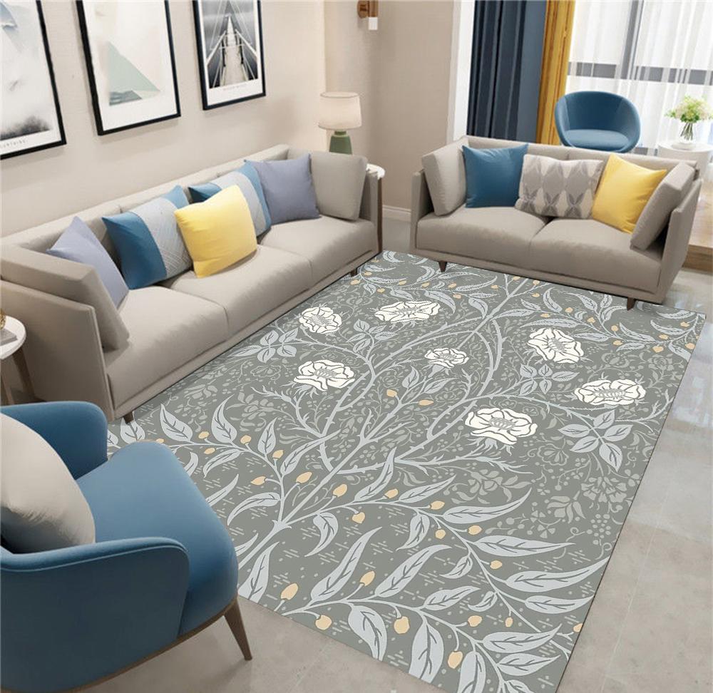 r Floral Carpet Bedside Floor Mat Anti-slip Vintage Animal Rug Moroccan Carpets for Living Room Decorative