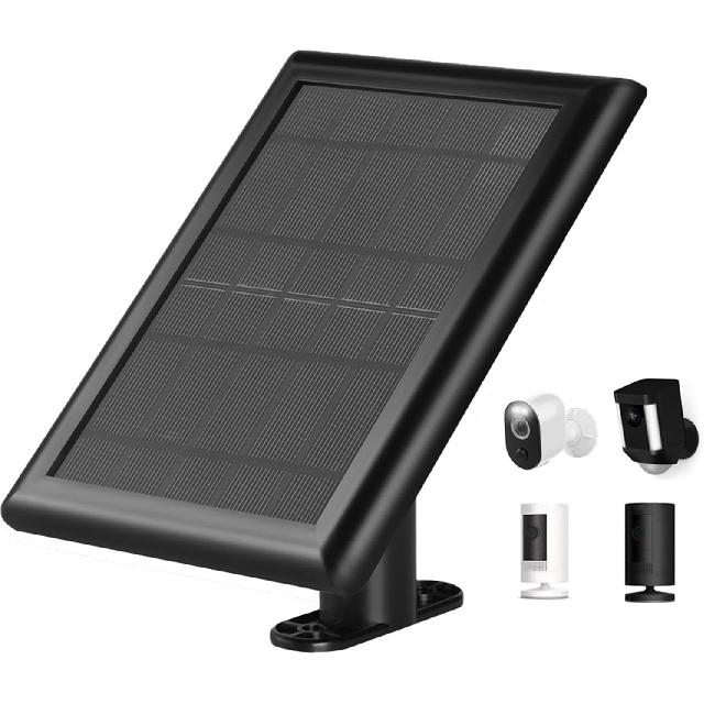 Solar Panel for Ring Spotlight &Stick Up Outdoor Cam Battery, 5W Portable Solar Charger Compatible with Ring Security Camera Battery Replacement.