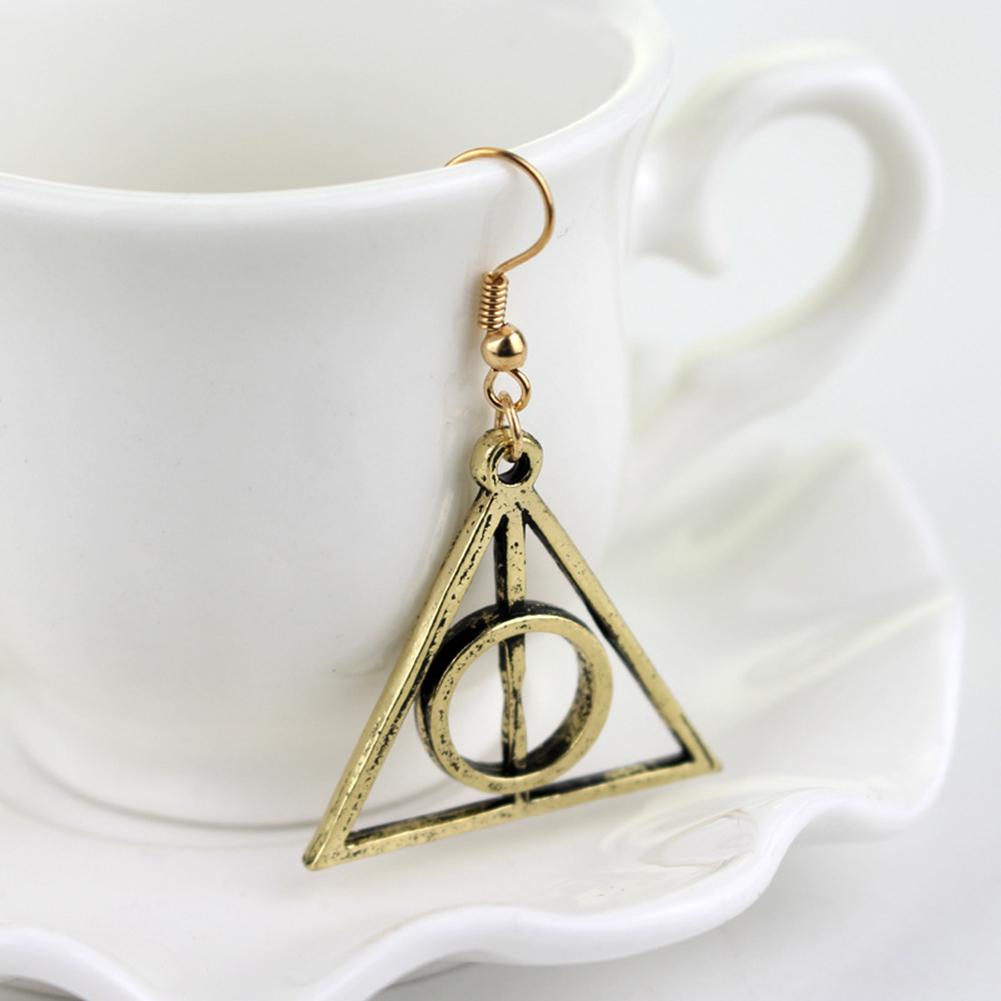 Women Girl Fashion Geometric Triangle Charm Earrings Modern Alloy Eardrop