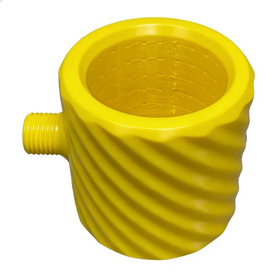 Men Shower Nozzle Powerful Supercharging Hydromassage Standard Thread Interface Fits Most Pipes 360-Degree Ring Water Spray Spiral Nozzle