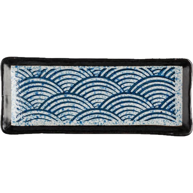 Japanese Style Ceramic Rectangular Sushi Plate