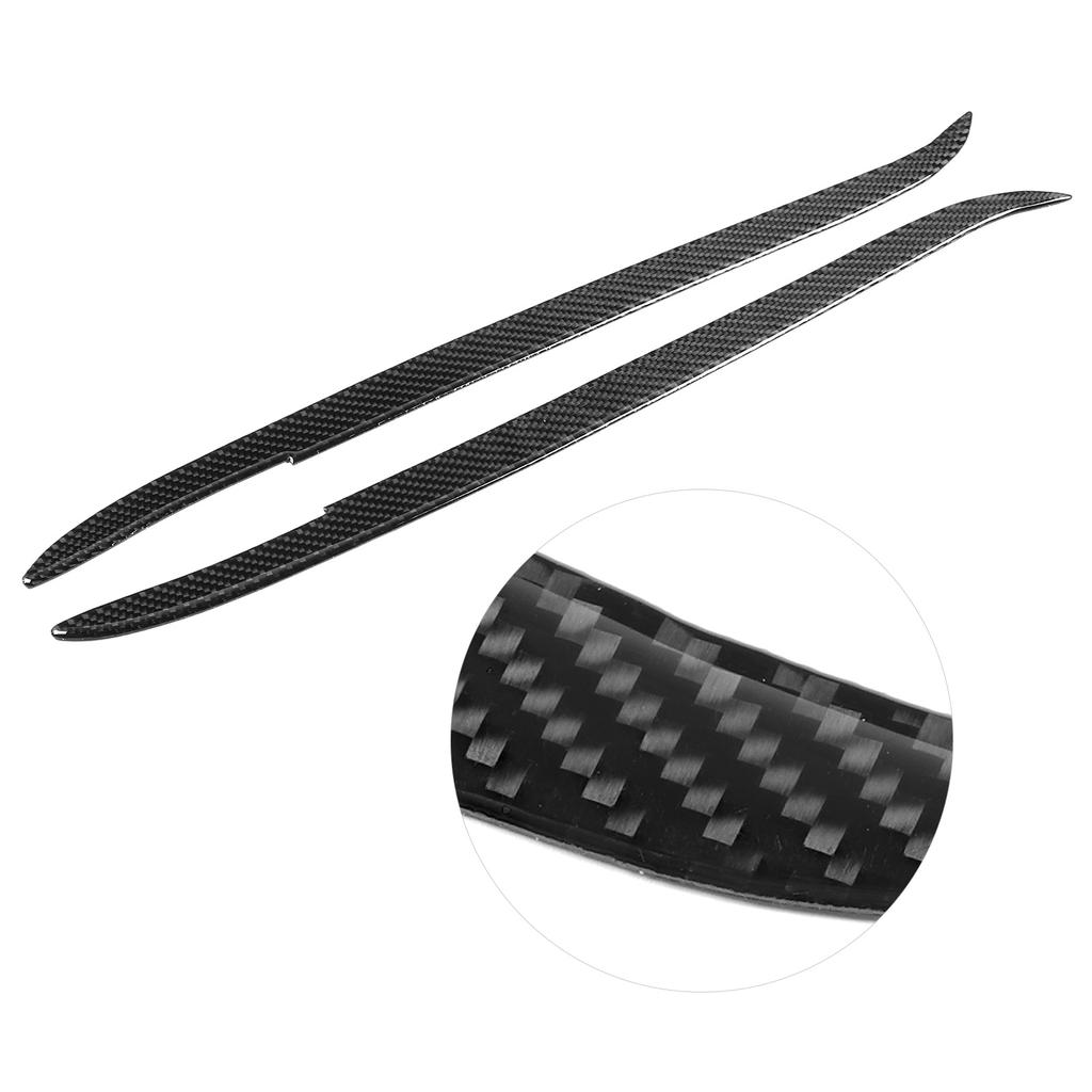 Par Karbonfiber Øyenbryn Øyelokk Trim Utvendig Dekorasjon Passer for E39 1997 2003