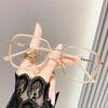 Fashionable Large Frame Anti-blue Light Myopia Glasses Female Internet Celebrity Versatile Big Face To Look Slimming Trendy75022