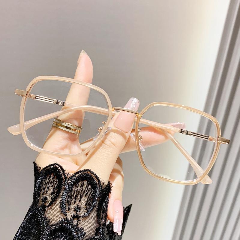 Fashionable Large Frame Anti-blue Light Myopia Glasses Female Internet Celebrity Versatile Big Face To Look Slimming Trendy75022