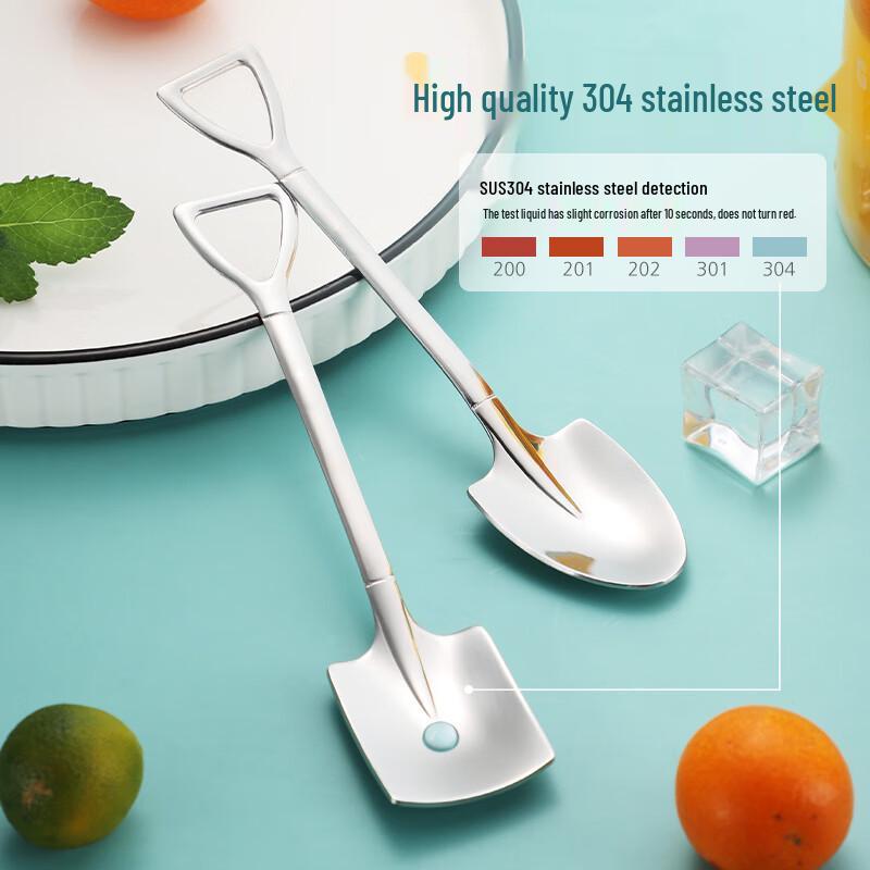Stainless Steel Dessert & Coffee Spoon Set (2-Pack)