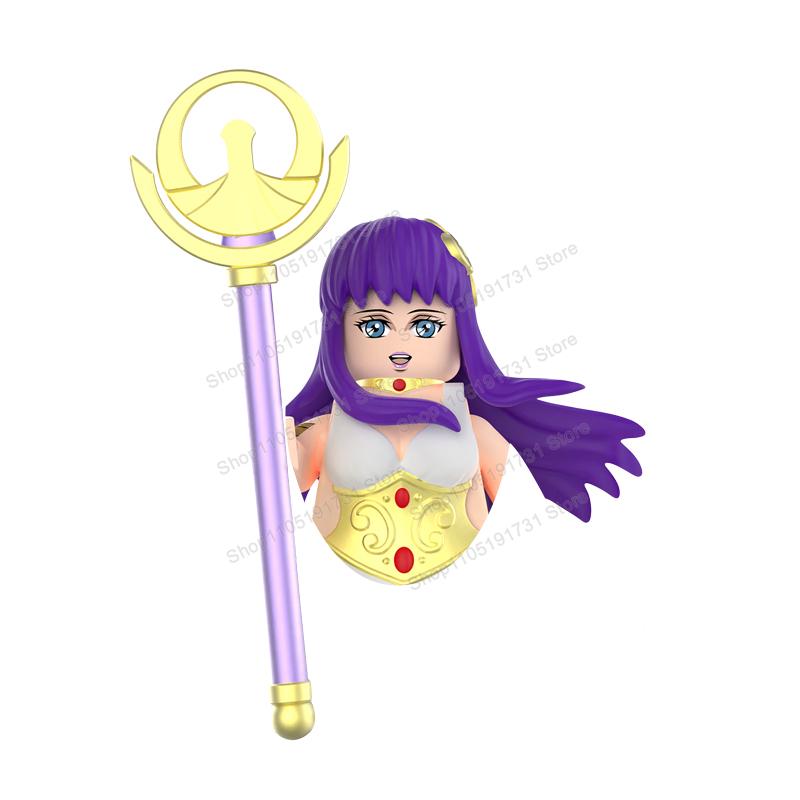 NEW Saint Seiya Athena building blocks dolls Model Bricks Anime Cartoon Action Figures Puzzle Toy Ornament Birthday Gifts