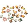 100x Gold Color Ture love Pizza Slice Enamel Charm Pendant Tiny Mini Food Charms Clip on Earrings for Bracelets Cute Gifts Kids
