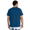 Under Armour Printed Logo Solid Color Round Neck Nautical Short Sleeve T-Shirt Men T-Shirts Blue 1383379-426