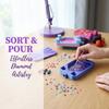 Multi-Color Partitioned Rhinestone Storage Tray Silky  Painting Accessories  for Adults