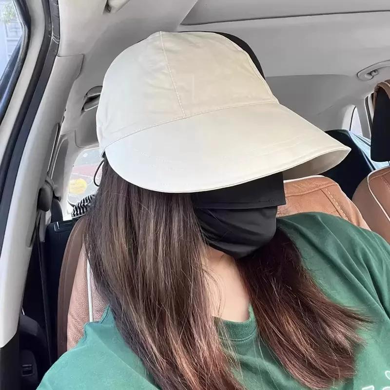 Foldable Wide Brim Sun Hat Drawstring Adjustable Caps for Men Women Beach Hats Summer Quick-drying Visors Fisherman Cap