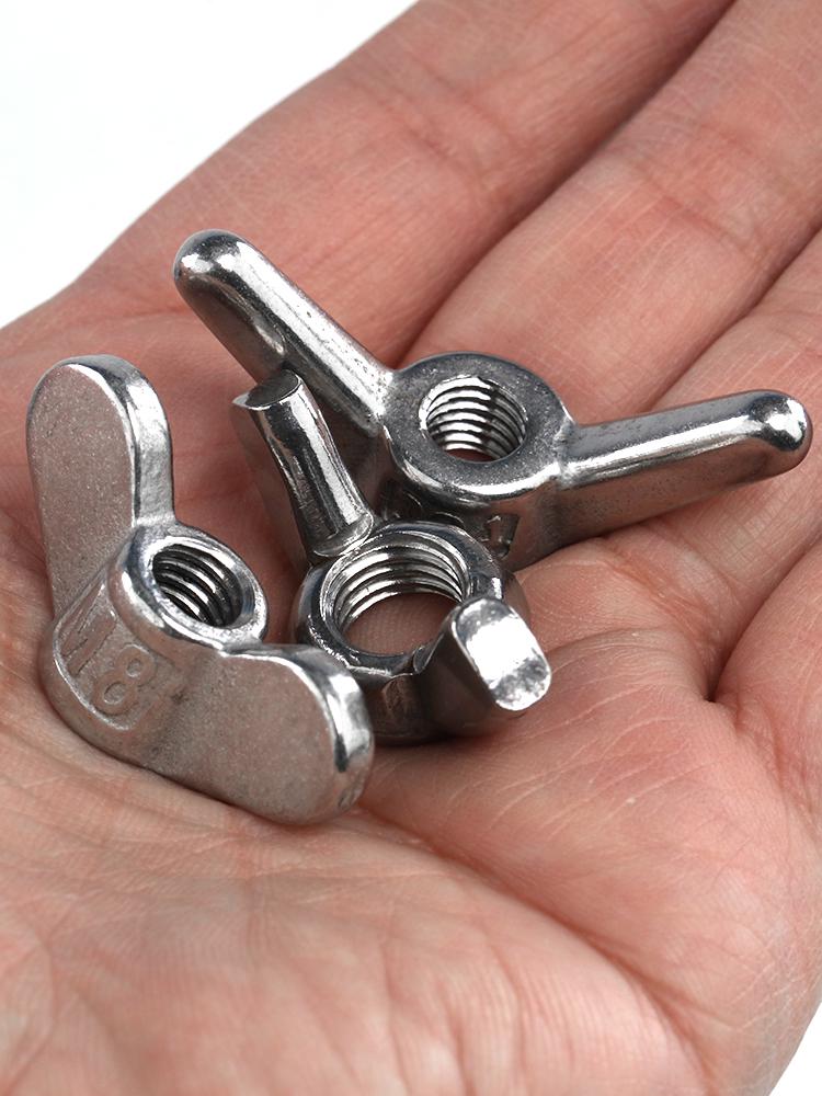 M4-M24 304 Stainless Steel Large Ear Ram's Horn Disc Butterfly Nut