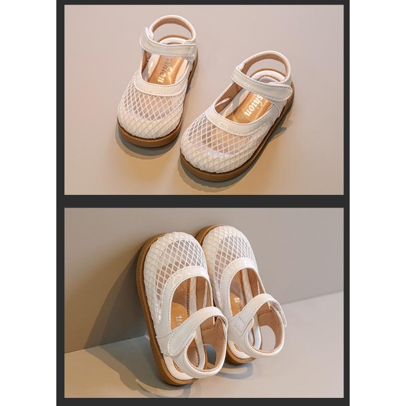 Korean-style Hollow Soft-soled Semi-sandals, Breathable Versatile Princess Shoes for Girls
