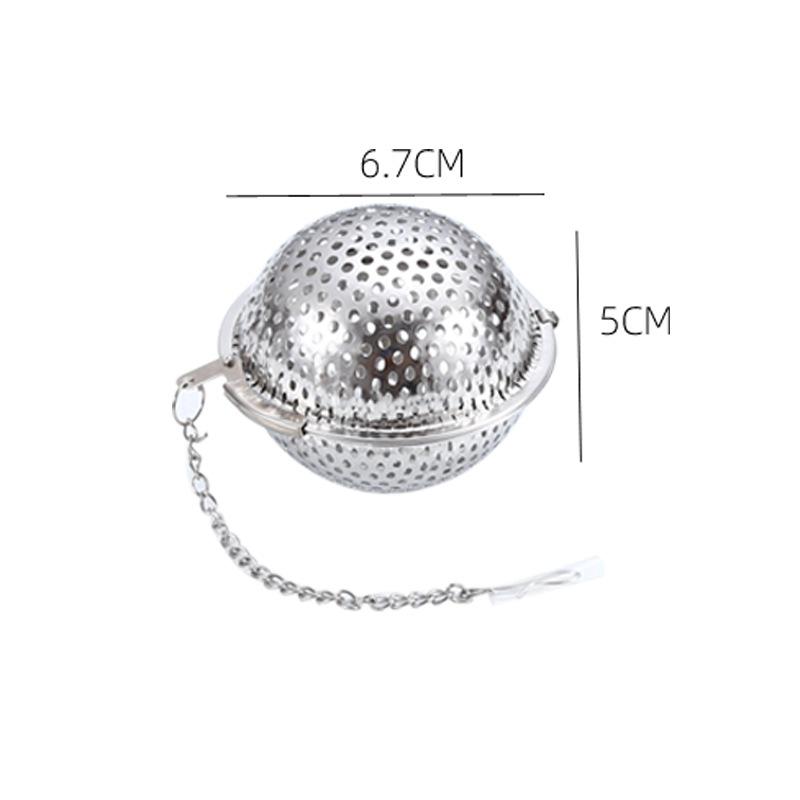 4 Sizes New 304 Stainless Steel Tea Infuser Reusable Spice Strainer Sphere Locking Teaware Sieve Novel Kitchen Accessories