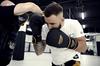 StormCloud Boxing Pro Echte Leder Boxhandschuhe Schwarz/Gold 12oz