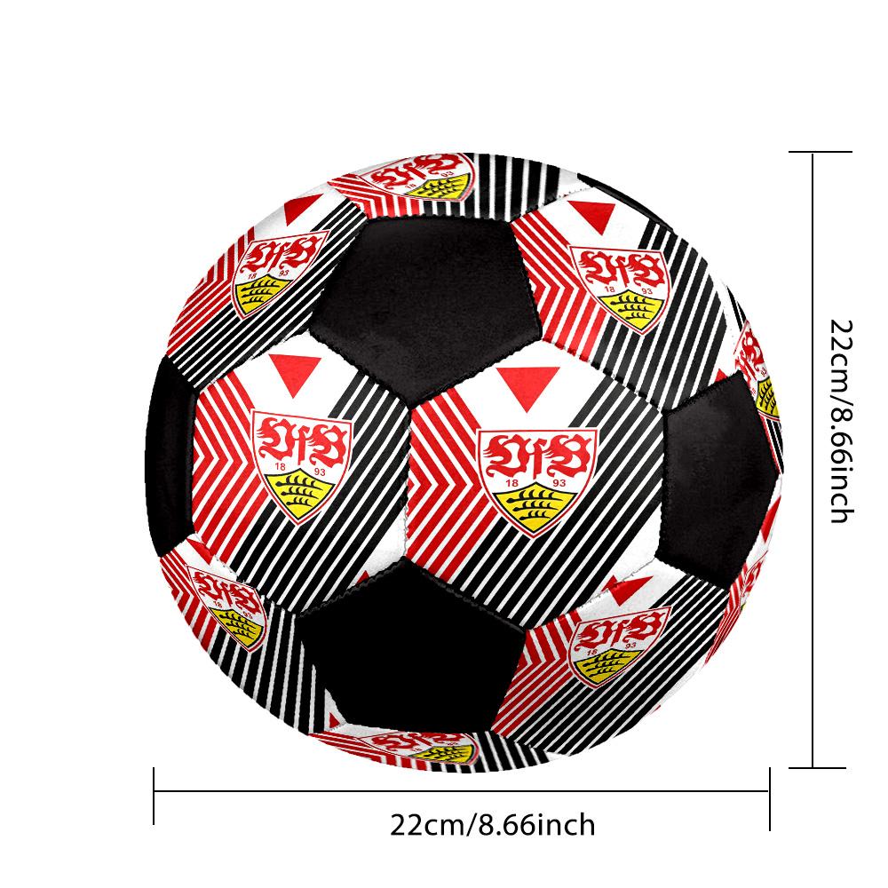 Stuttgart Football Club Indoor Soccer Ball Colorful All Ages Size 5 Machine Stitched PVC Competition Ready Durable High-Bounce