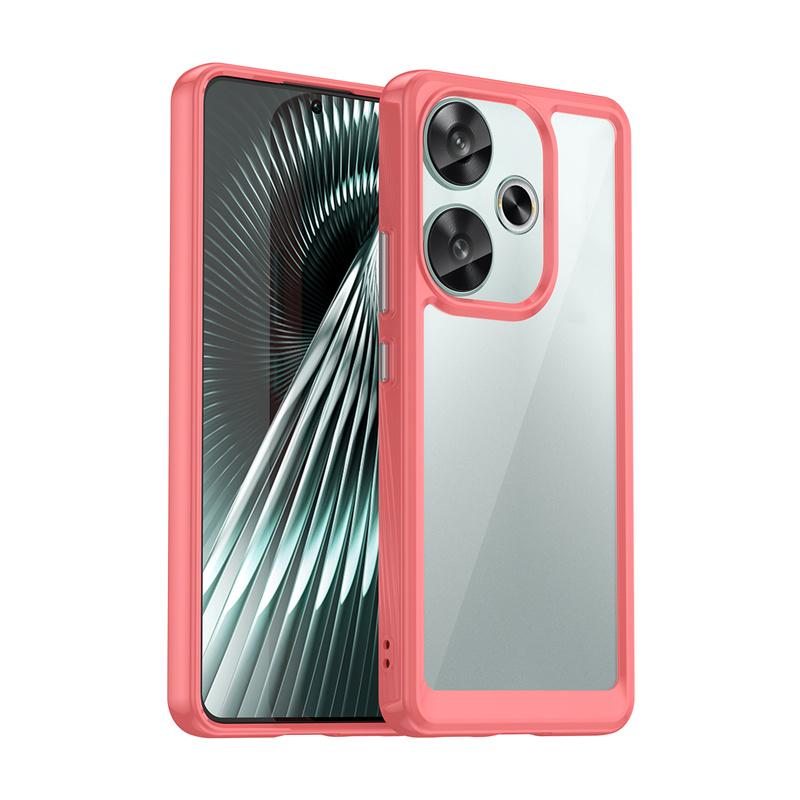 Transparentní barevné pouzdro TPU pro Xiaomi Poco F6 Pro M6 X6 X5 F5 4G 5G Ochranný krycí rámeček Funda Coque Shell Capa