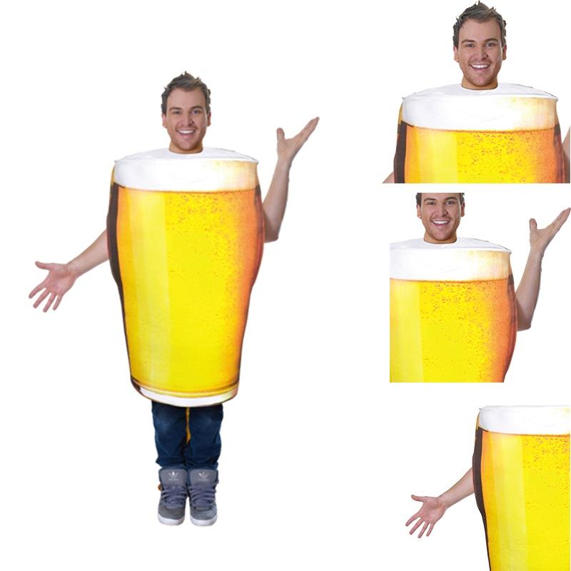 Herren Oktoberfest Bierkrug Halloween Kostüm Erwachsenen Party Outfit