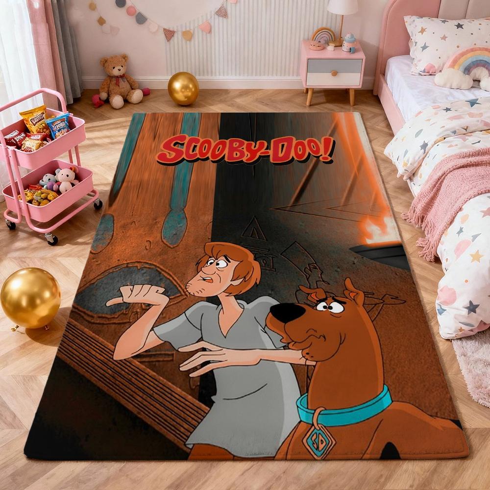 Scoobydoo Mystery Gang Printed Rug Nonslip Easyclean Carpet For Living Room Play Area Hallway Home Party Decor New Year Gift