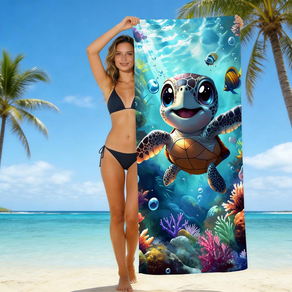 The New Microfiber Turtle Beach Towel Is Popular, And The Water-Absorbing Quick-Drying Bath Towel Does Not Stick To Sand.