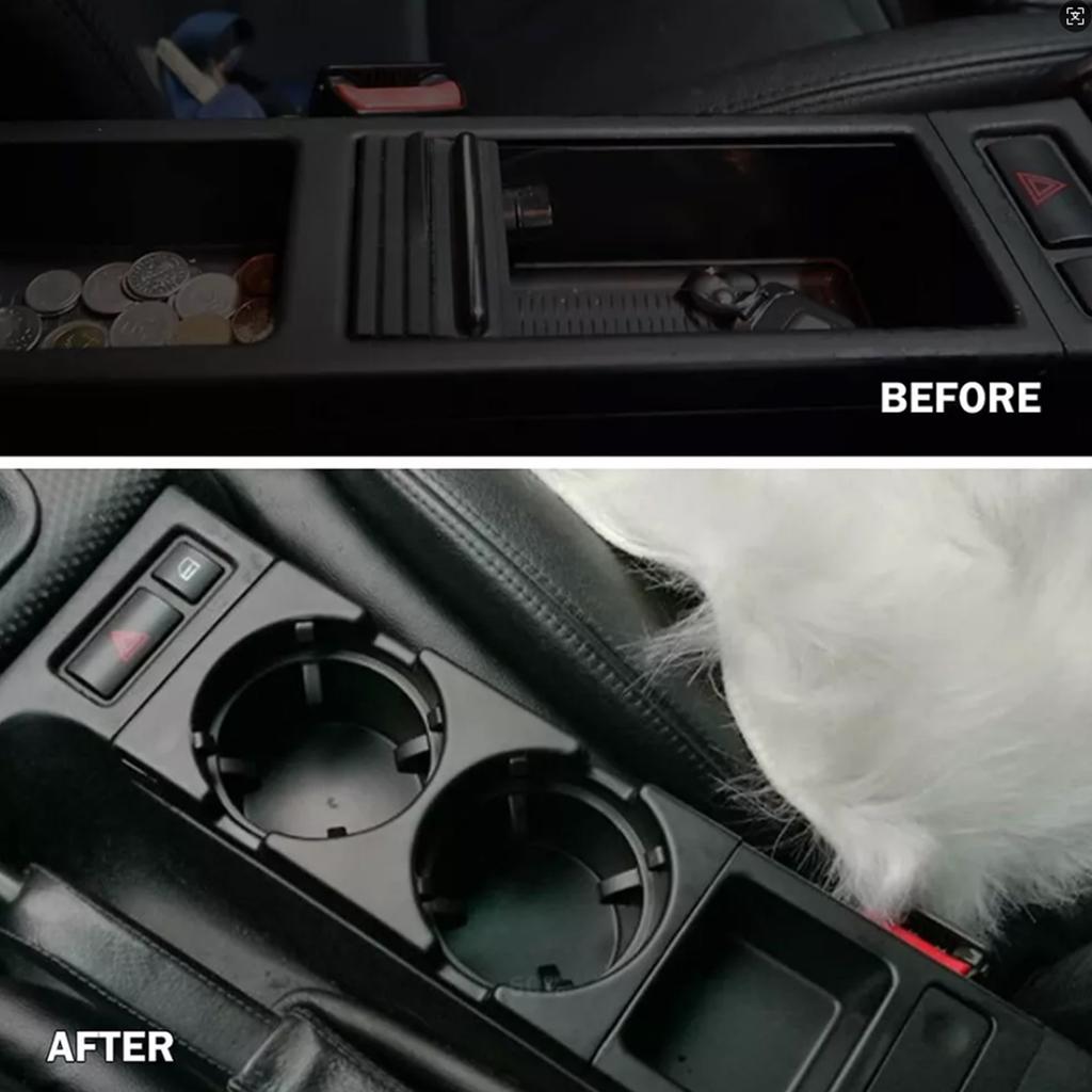 Black Front Center Console Cup Holder Coin Holder 51168217953 For BMW E46