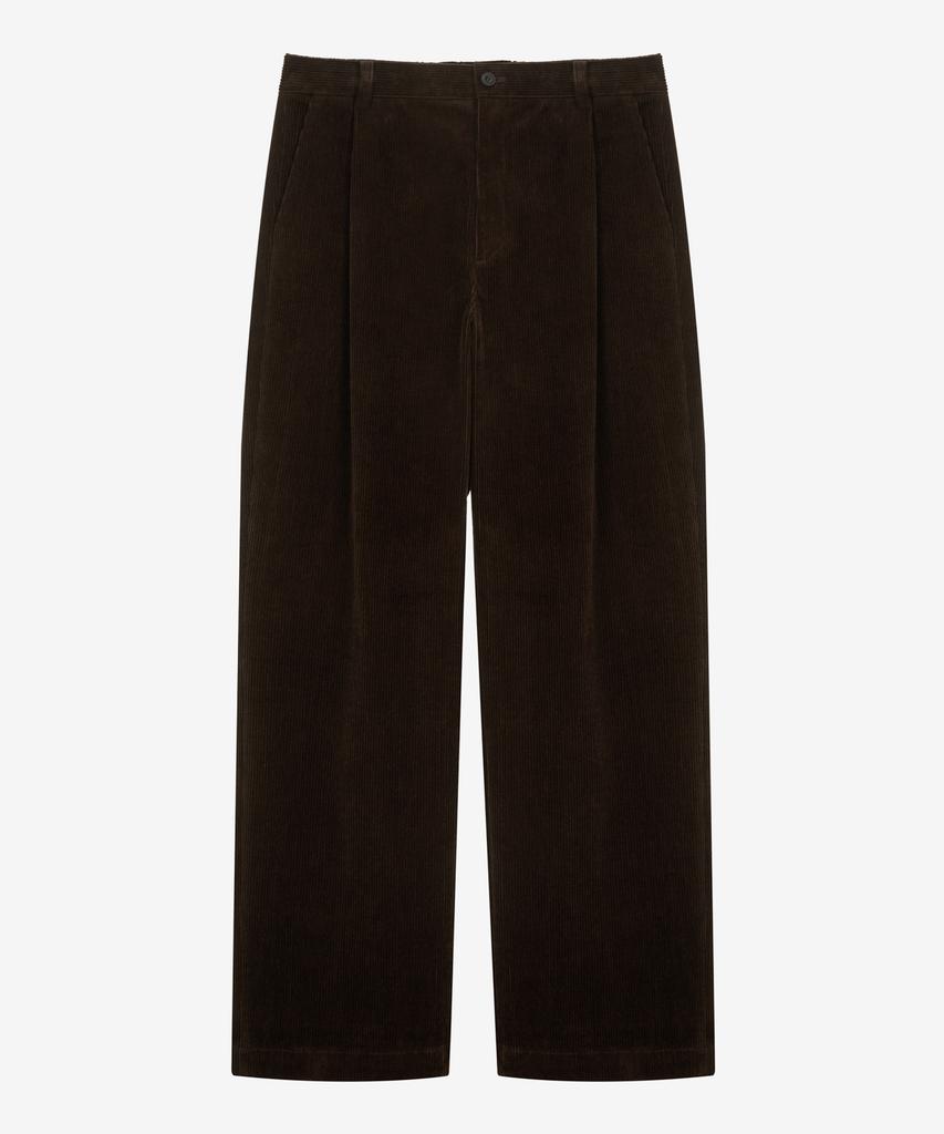 MINDBRIDGE Wide Single-Pleat Corduroy Elastic Pants - 2 Colors