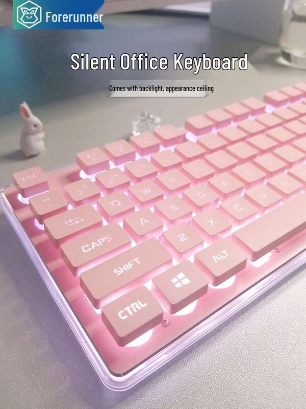 You Lion X7 Pink Wireless Office Keyboard & Mouse Headset Set