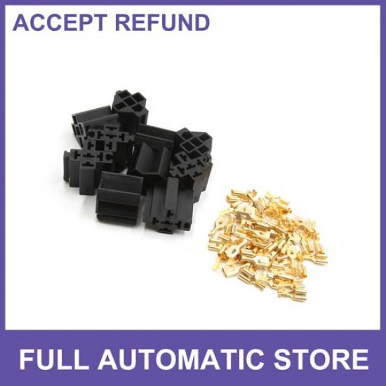 

10Pcs 63mm 5 P Car Power Relay Socket Connector with 50 Terminals