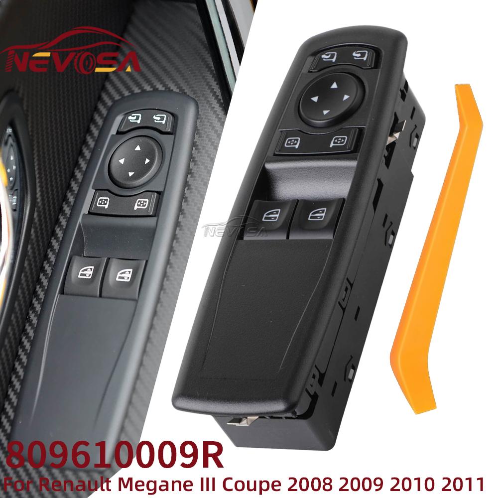 

For Renault Megane III Coupe 2008 2009 2010 2011 Front Left Driver Side Electric Power Master Window Switch Mirror 809610009R For Megane MK3 Coupe