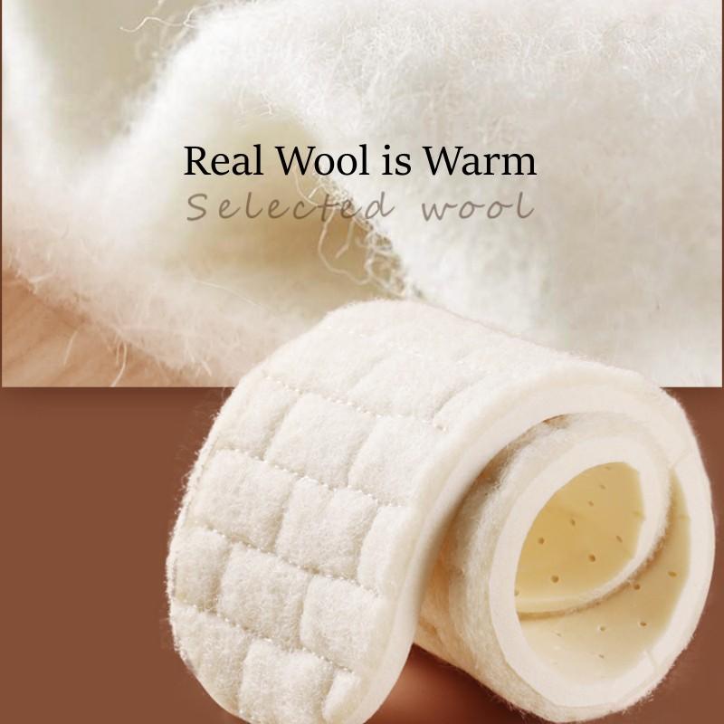 2026 New Wool Latex Insoles for Shoes Winter Warm Plush Snow Boots Shoe Sole Shoe Inserts Sports Insole for Feet Heating Pads