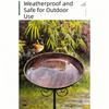 Rustproof Bird Bath Feeder Bowl Iron Bird Water Bowl Bird Feeder  Patio Decor