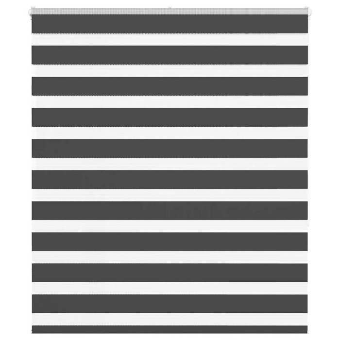 VidaXL Store zèbre noir 120x150 cm largeur du tissu 115,9 cm polyester, store à enrouleur zébré, store zébré pour fenêtre, 4014239