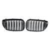 Black 2 Slat Front Kidney Grill Grille Fit BMW 7 Series G11 G12 2016-18 Pre-LCI