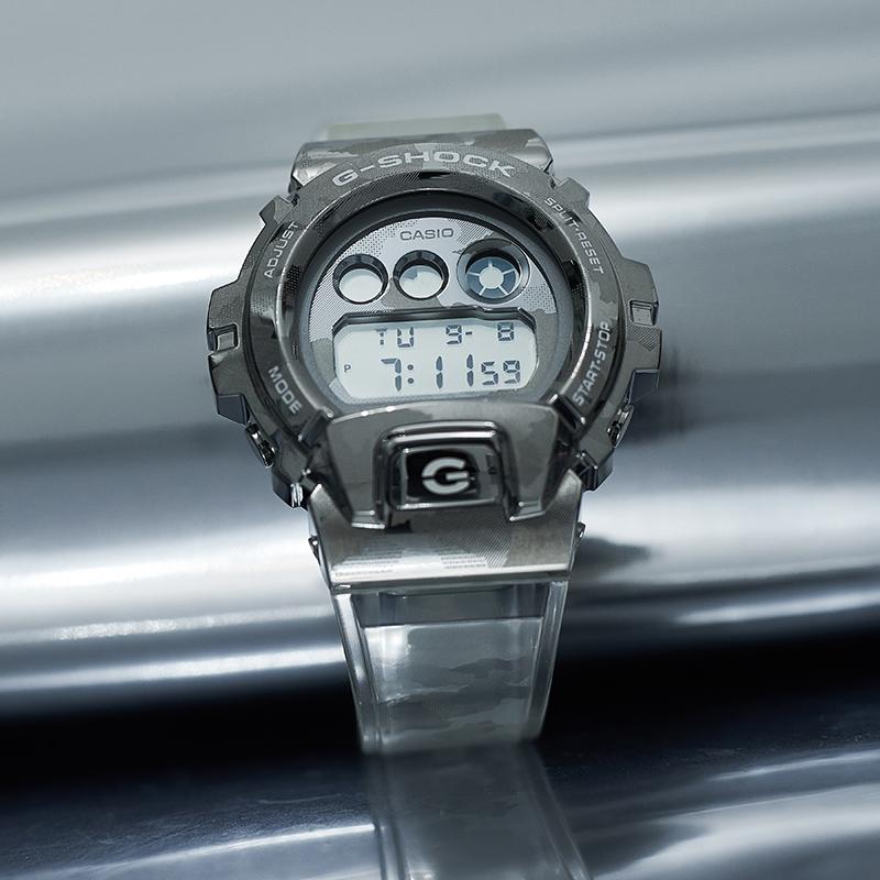Casio Waterproof Sports Watch Quartz Movement Resin Strap Japanese and Korean Watch Men's Watch Silver Dial GM-6900SCM-1PR