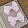 Sweet and lovely heart-shaped lace bow hairpin, girl princess afternoon tea headwear, hair accessory