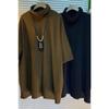 Top Interno Casual Pullover Caldo in Velluto Morbido a Collo Alto di Media Lunghezza per Donne Moda