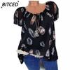 Moda Donna Casual Manica Corta Scollo a V Bluse e Camicie