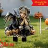 Søt liten heks, 2D flat akryl, dekorasjon, egnet for hage, plen, potteplanter, utendørs, jul, halloween
