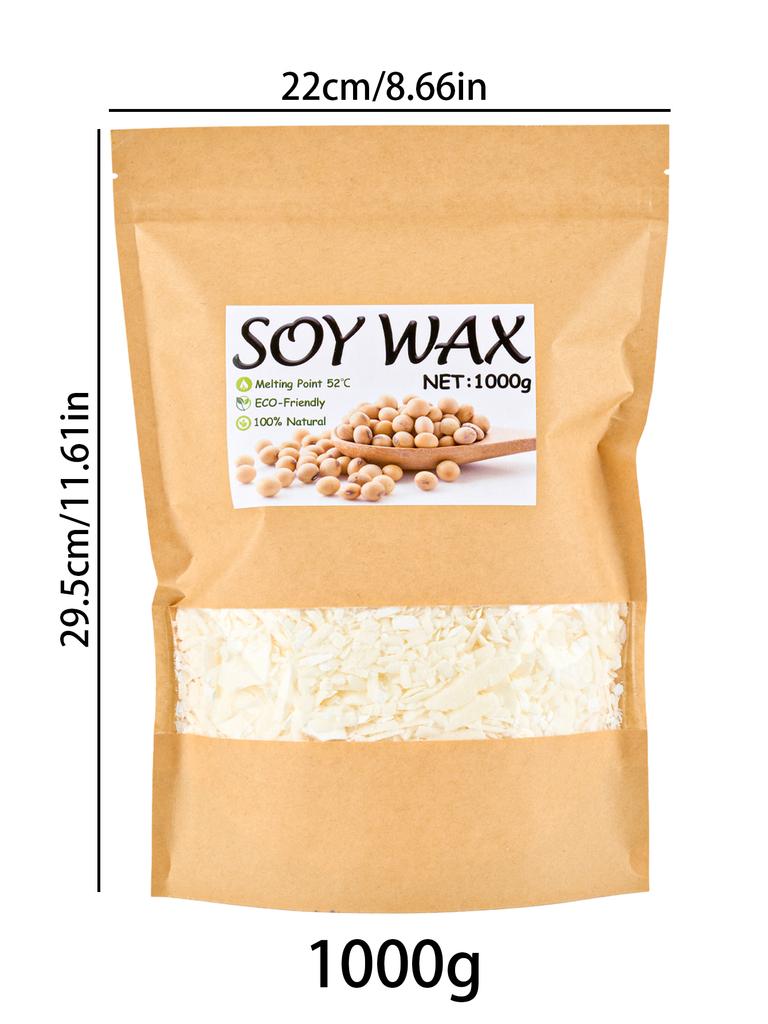 100g-1000g Natürliches Sojawachs DIY Handgemachte Kerzen Bastelbedarf 100% Zusatzstofffreie Wachsflocken Duftkerzen Rohmaterial