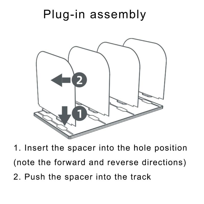 Desk Book Sorter Organizers 3 Section Desktop Book End for Shelf Book Divider Space Saving Magazine Stand 316x176x160mm