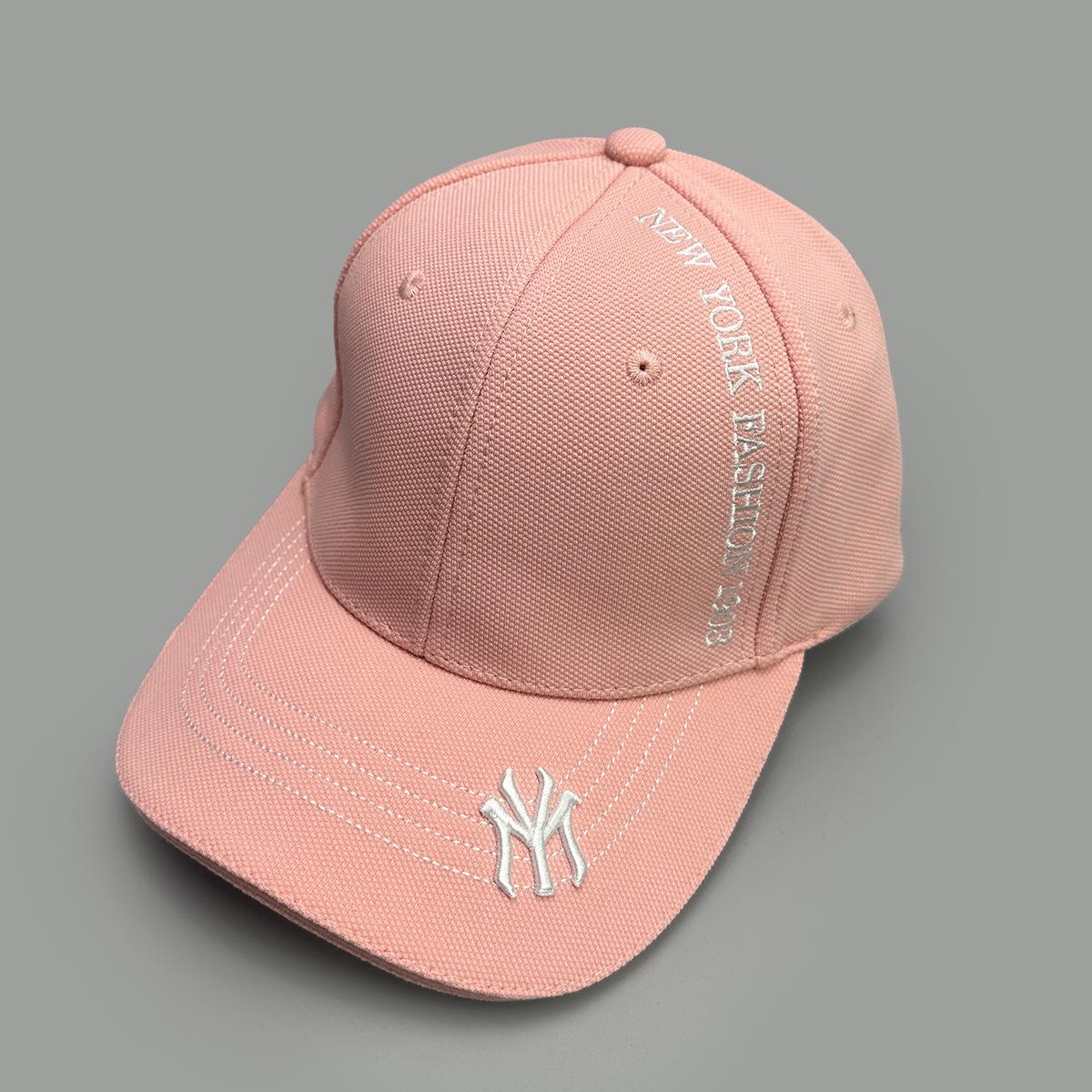 Couple Embroidery Letter Baseball Cap Men S And Women S Sunshade Simple Outdoor Cap 52-60cm розовый