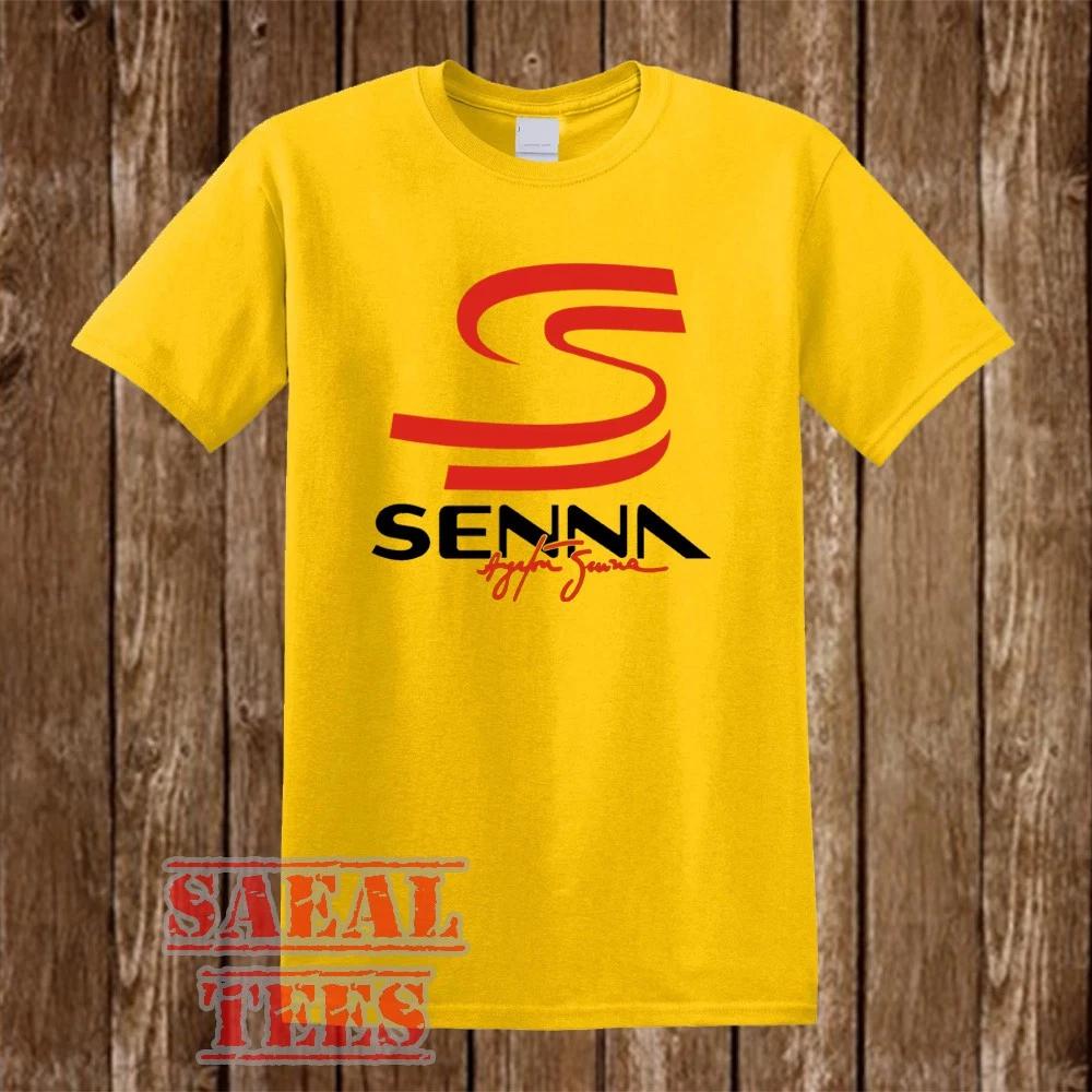 Ayrton Senna Brazilian Racing Legend Men s Yellow Size S-5XL XS