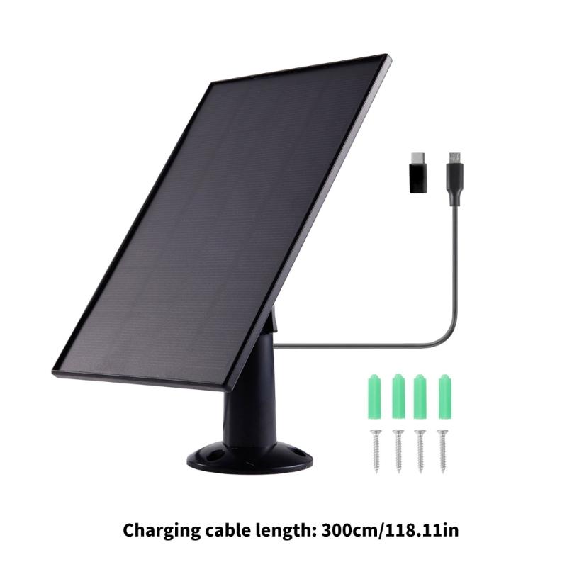 Outdoor Solar Power Supply 3W 5V Energy Efficient Charging Plate For Security Camera Durability PET Layer Solar Panel