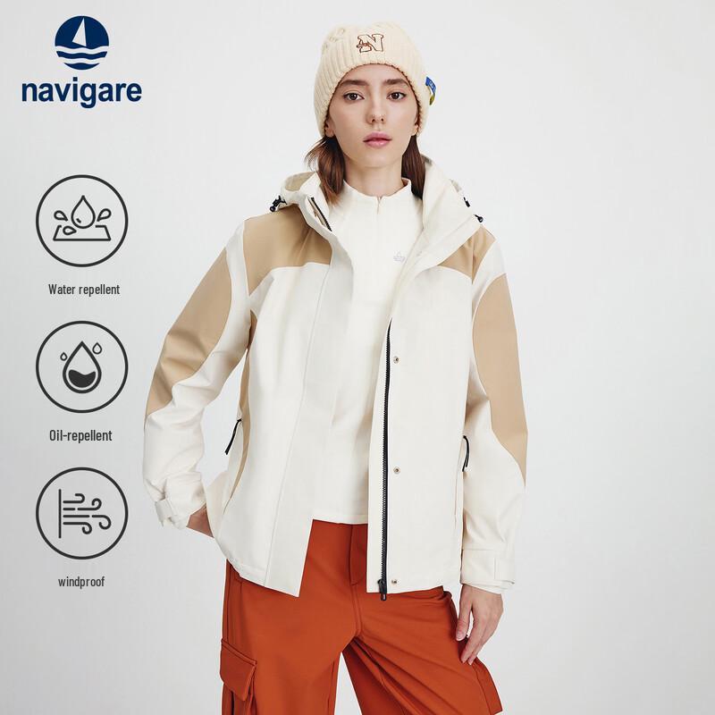 Navigare Women s Fleece-Lined Hooded Windbreaker Jacket XL