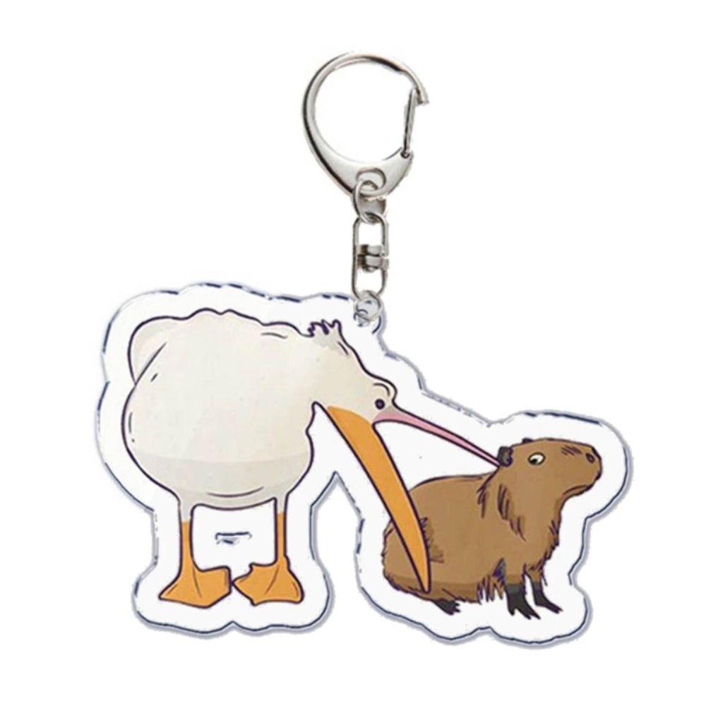 Porte-monnaie Enfant Capybara - Avec Porte-clés & Fermeture éclair - Cadeau Garçons/filles 5-12 Ans - Style Fun