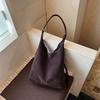 Vintage matte tote bucket bag niche trend commuting lazy wind simple shoulder oblique span bag