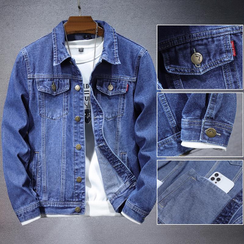 Spring 2024 Men's Korean Style Denim Jacket – Trendy, Fashionable, Casual Youth Coat