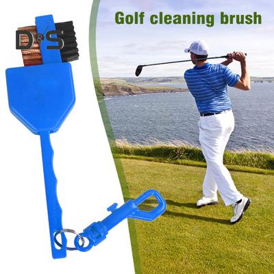 Čistič golfových dvou kartáčů se zasouvacím krytem Čistící kartáč na golfové hole s měděnými nylonovými štětinami Golfové příslušenství
